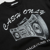 Cash Only Boombox Applique Crewneck Sweatshirt - Black thumbnail