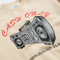 Cash Only Boombox Applique Crewneck Sweatshirt - Cream thumbnail