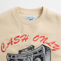 Cash Only Boombox Applique Crewneck Sweatshirt - Cream thumbnail