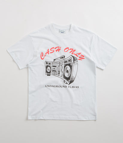 【CASH ONLY】 Recordings Tee - White tshirt-cash-only-recordings-