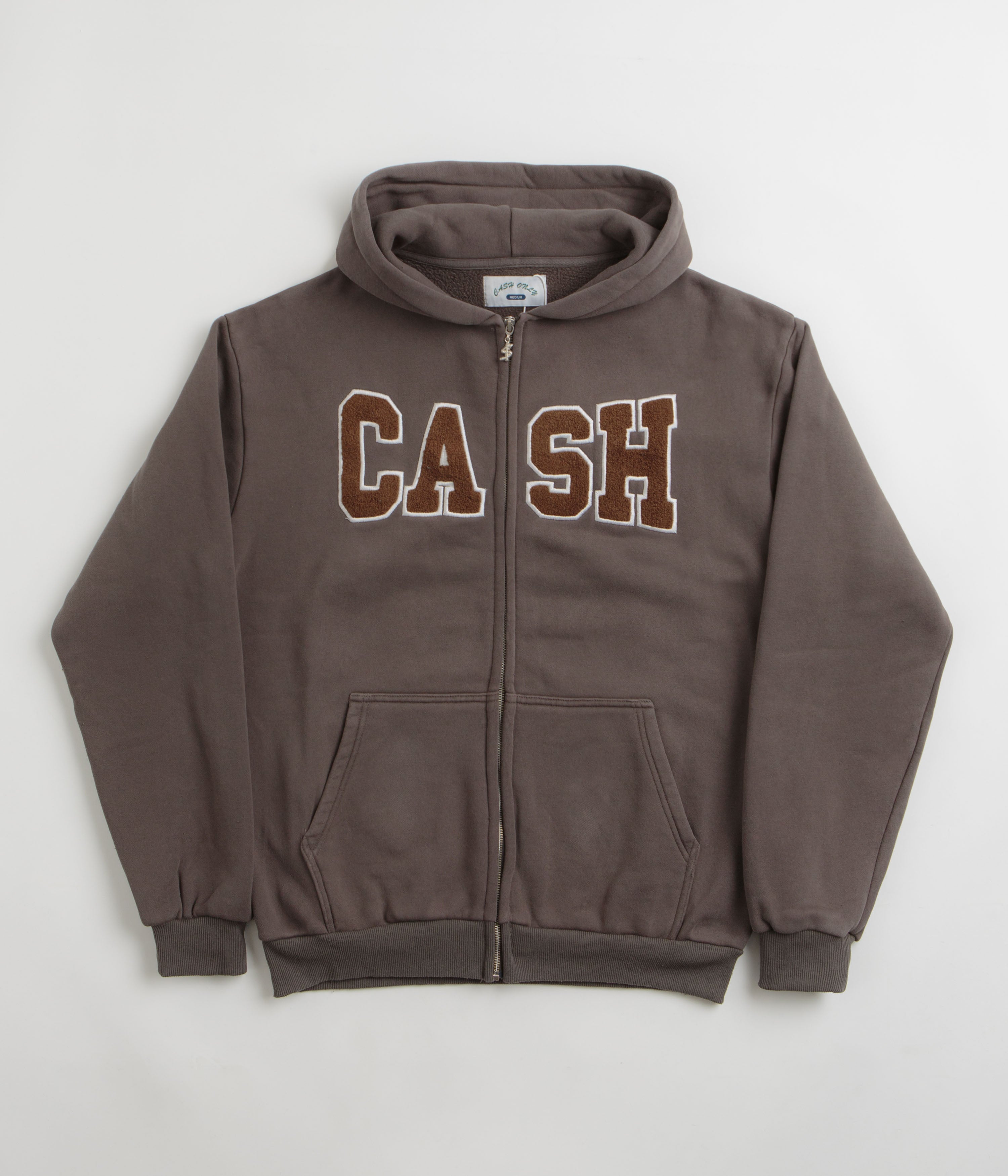 Cash Only Campus Zip Up Hoodie - Charcoal