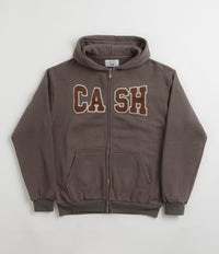 Cash Only Campus Zip Up Hoodie in Charcoal