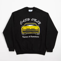 Cash Only Car Embroidered Crewneck Sweatshirt - Black thumbnail