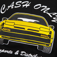 Cash Only Car Embroidered Crewneck Sweatshirt - Black thumbnail