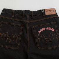 Cash Only Logo Baggy Jeans - Washed Black / Red thumbnail