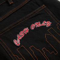 Cash Only Logo Baggy Jeans - Washed Black / Red thumbnail