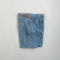 Cash Only Logo Denim Shorts - Washed Indigo thumbnail