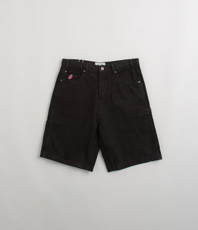 Cash Only Records Denim Shorts in Black