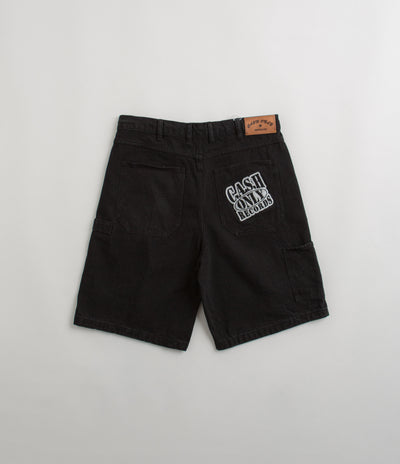 Cash Only Records Denim Shorts in Black