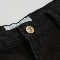 Cash Only Records Denim Shorts in Black thumbnail