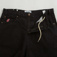 Cash Only Records Denim Shorts in Black thumbnail