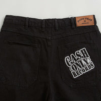 Cash Only Records Denim Shorts - Black thumbnail