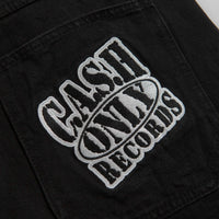 Cash Only Records Denim Shorts - Black thumbnail