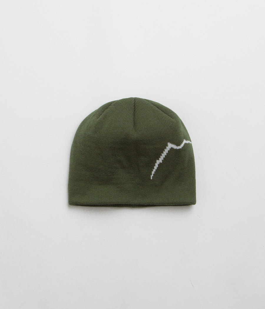 Cayl Short Logo Beanie in Olive