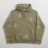 Civilist Allover Smiler Hoodie in Olive thumbnail