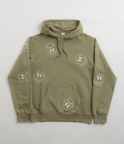 Civilist Allover Smiler Hoodie in Olive