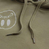 Civilist Allover Smiler Hoodie in Olive thumbnail