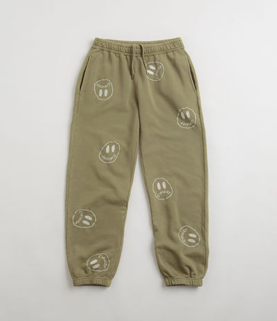 Civilist Allover Smiler Joggers in Olive
