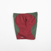 Civilist Butterfly Shorts - Bordeaux / Olive thumbnail