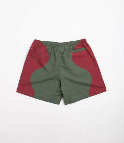 Civilist Butterfly Shorts - Bordeaux / Olive