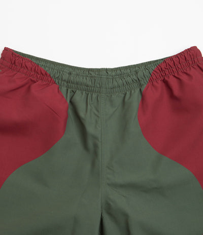 Civilist Butterfly Shorts - Bordeaux / Olive