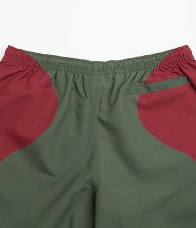 Civilist Butterfly Shorts - Bordeaux / Olive