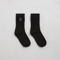 Civilist Mono Smiler Socks - Black thumbnail
