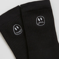 Civilist Mono Smiler Socks - Black thumbnail