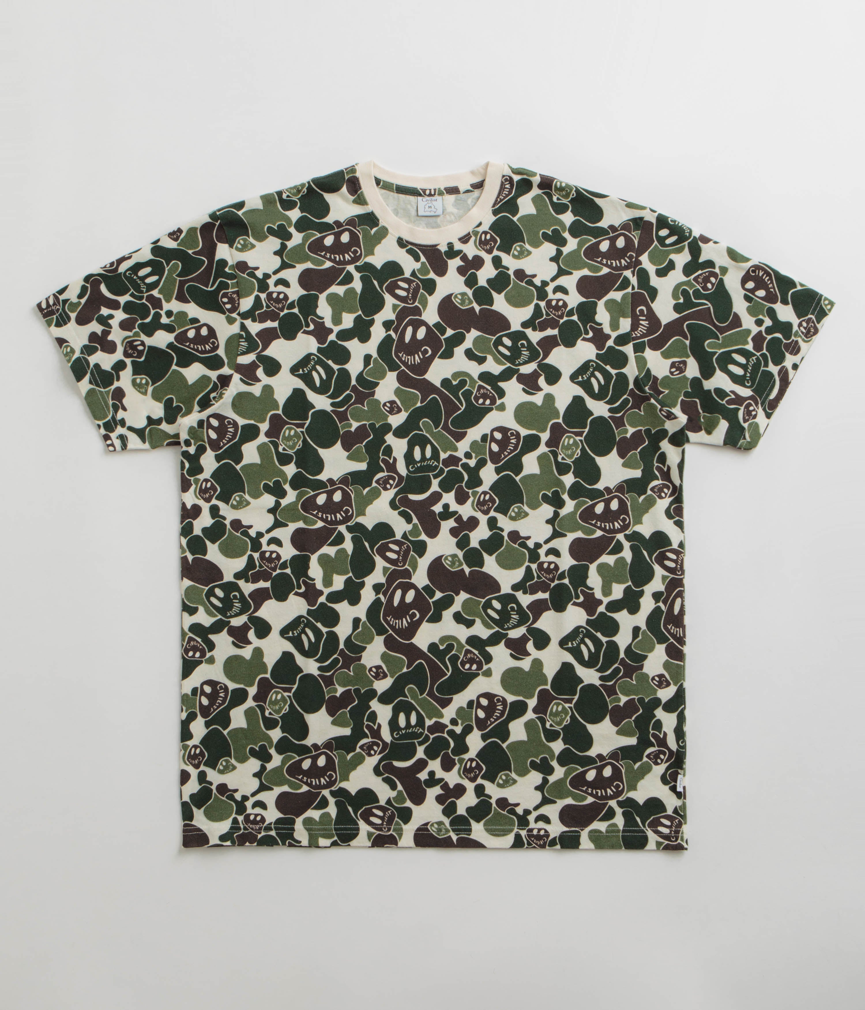 Civilist Smiler Camo T-Shirt - Green Camo
