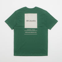 Columbia Barton Springs Graphic T-Shirt in Rain Forest and Dark Stone thumbnail