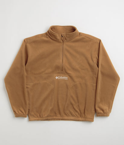 Pull Col 1/2 Zip Columbia Pour Homme - Taille L, Marron, Manches Longues, Coton, Occasion Bon état
