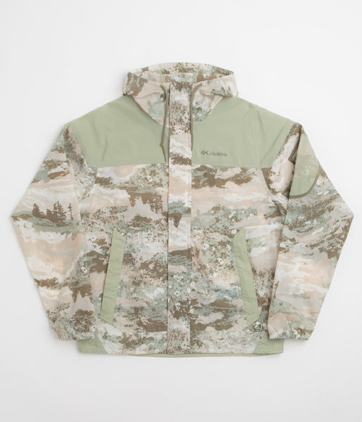 じ*様 Archive Columbia Camo Nylon Shell ja Columbia Challenger II Printed Windbreaker Jacket - Safari