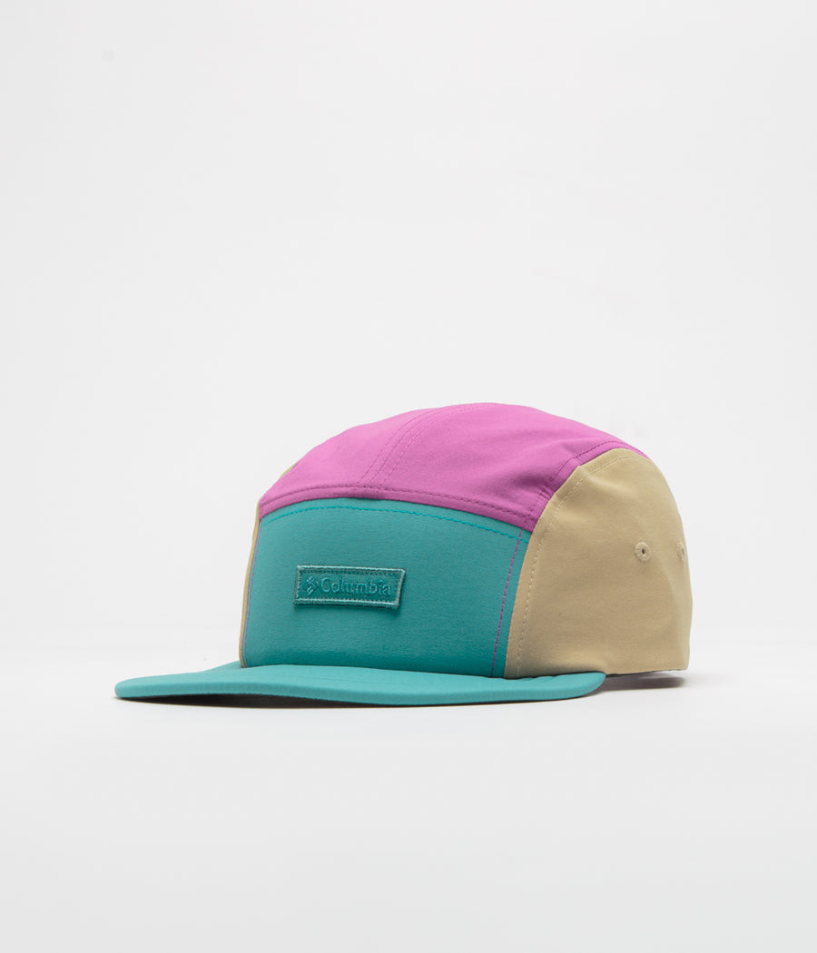 Columbia Creek Side 5 Panel Cap in Teal and Razzle / Canoe