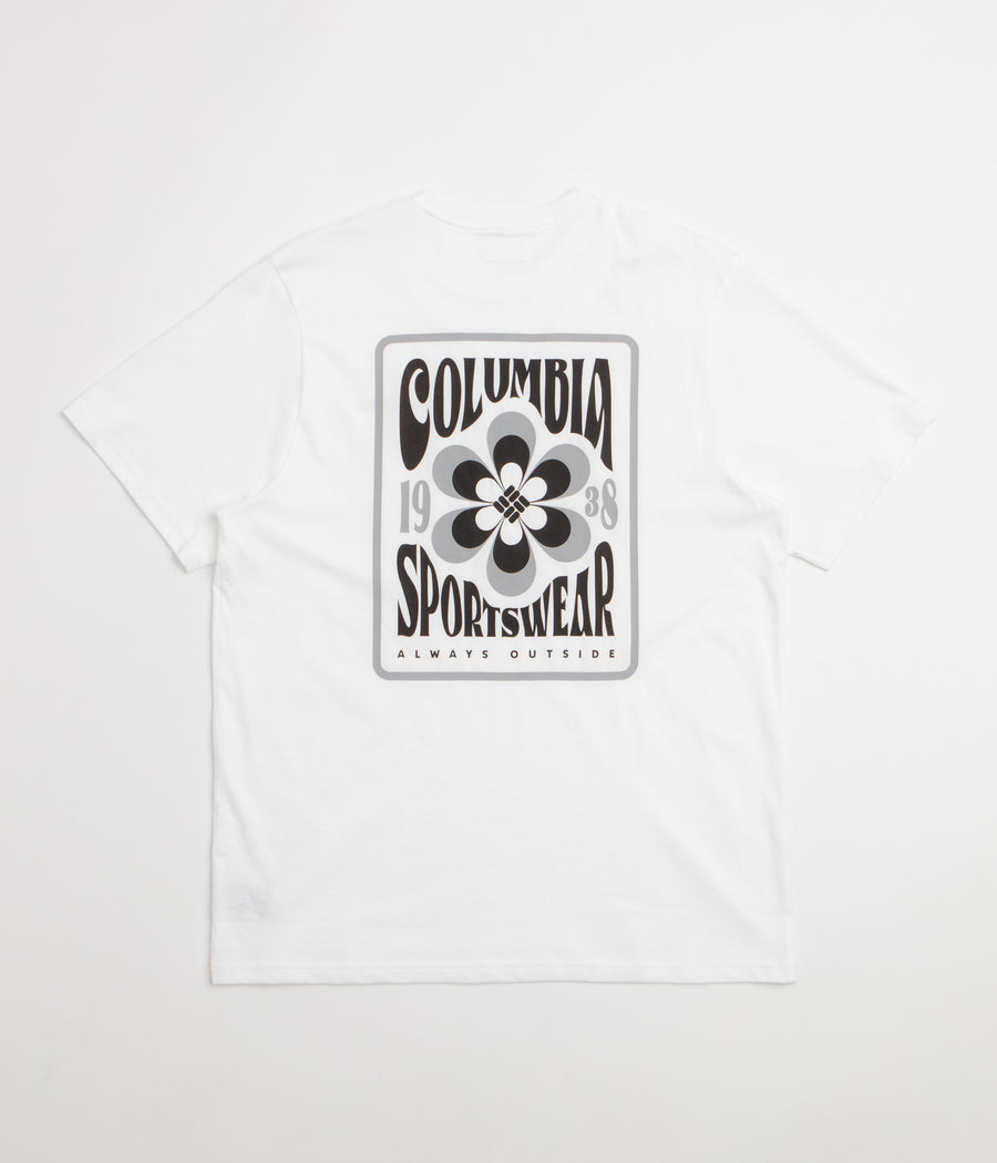 Columbia CSC Outdoor Back Graphic T-Shirt - White / Flower Power Badge
