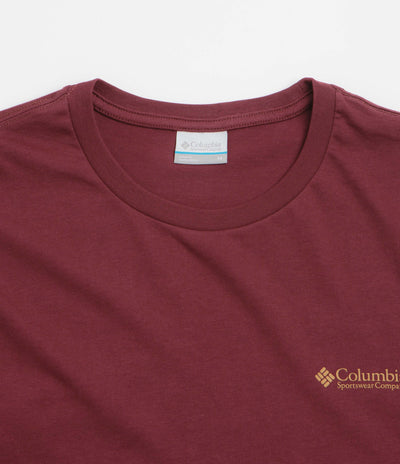 Columbia Explorers Canyon Long Sleeve T-Shirt in Rich Wine and Branded Blanket