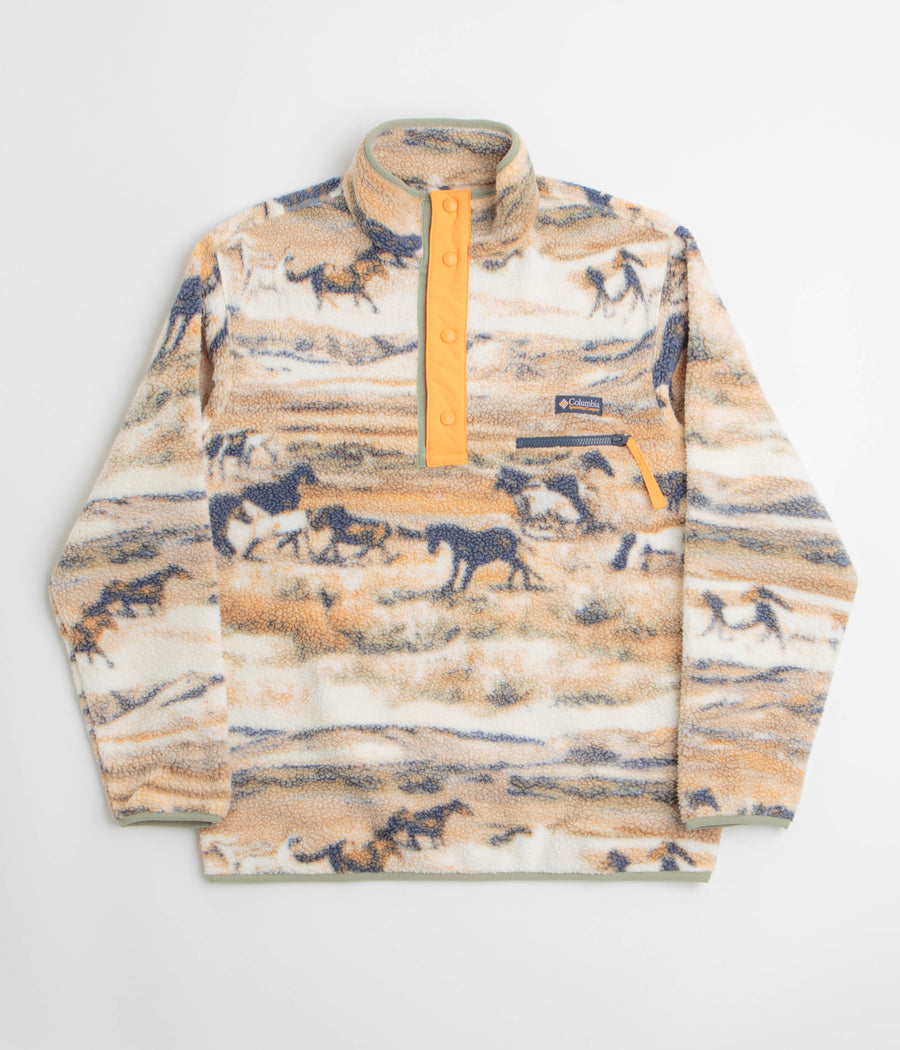Columbia Helvetia II Printed Half Snap Fleece in Lemon Wash Roaming