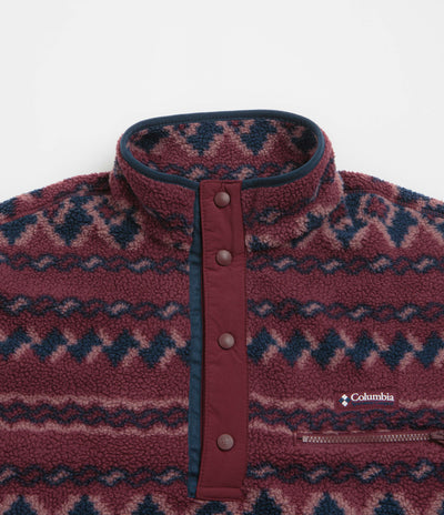 Columbia Helvetia II Printed Half Snap Fleece in Rich Wine and KnitKnot