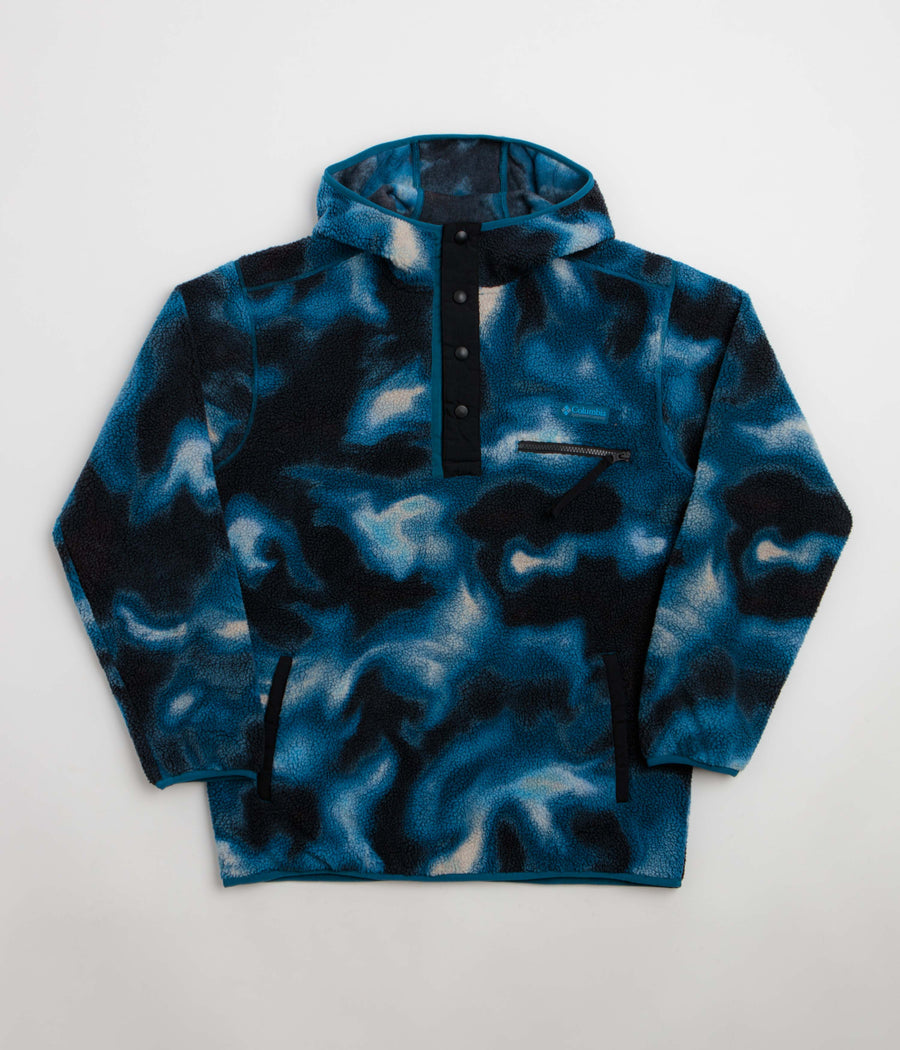 Columbia Helvetia II Printed Hooded Fleece - Phoenix Blue Dyeflow