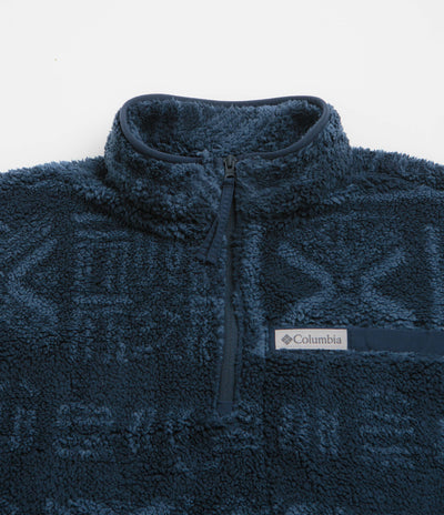 Columbia Rugged Ridge High Pile Half Zip Fleece in Collegiate Navy and Deschutes Days