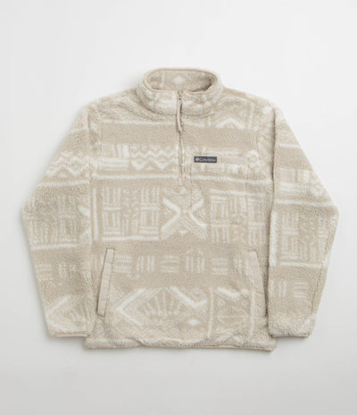 Columbia Rugged Ridge High Pile Half Zip Fleece in Dark Stone and Deschutes Days