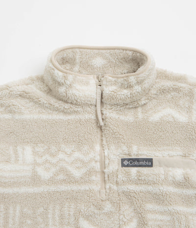 Columbia Rugged Ridge High Pile Half Zip Fleece in Dark Stone and Deschutes Days