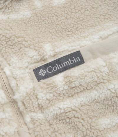 Columbia Rugged Ridge High Pile Half Zip Fleece in Dark Stone and Deschutes Days