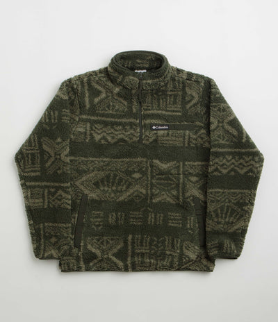 Columbia Rugged Ridge High Pile Half Zip Fleece in Greenscape and Deschutes Days