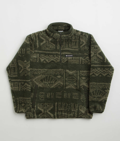 Columbia Rugged Ridge High Pile Half Zip Fleece - Greenscape / Deschutes Days