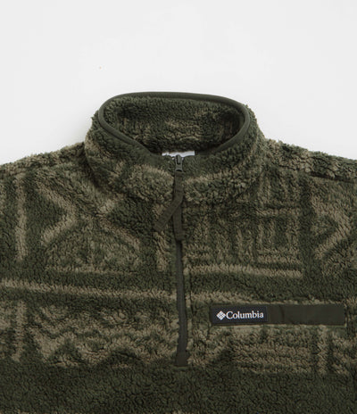 Columbia Rugged Ridge High Pile Half Zip Fleece in Greenscape and Deschutes Days