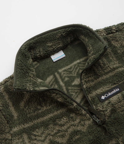 Columbia Rugged Ridge High Pile Half Zip Fleece in Greenscape and Deschutes Days