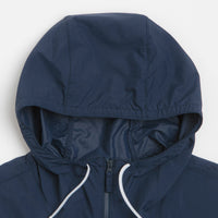 Columbia Spire Valley Hooded Windbreaker Jacket in Collegiate Navy and White thumbnail