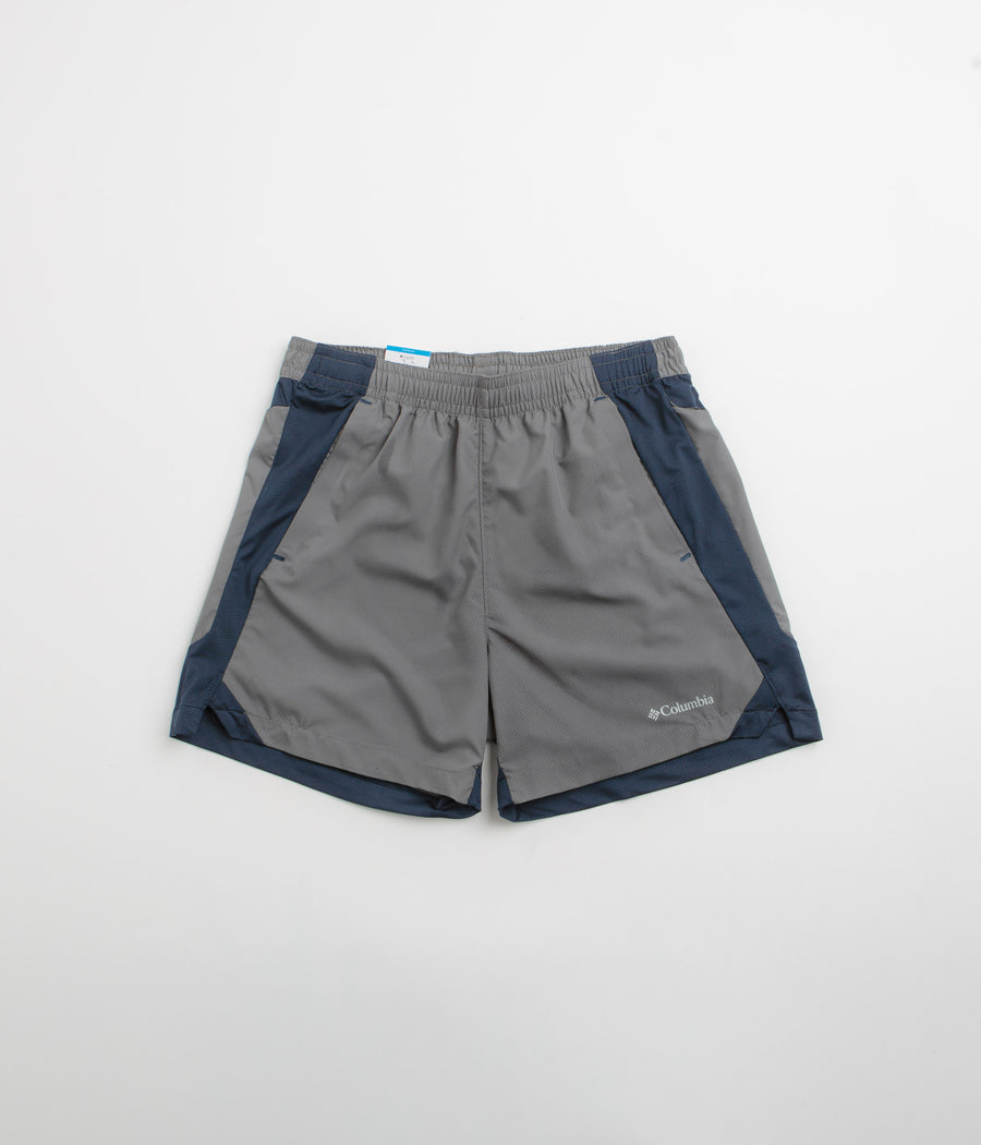 Columbia Three Pitch 5" Shorts - City Grey / Collegiate Navy