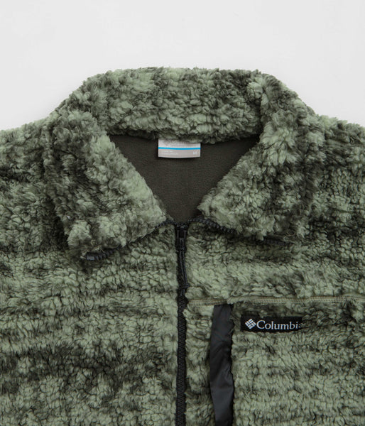 COLUMBIA WINTER PASS M PRINT FLEE OLIVE GREEN CHECK - Veste