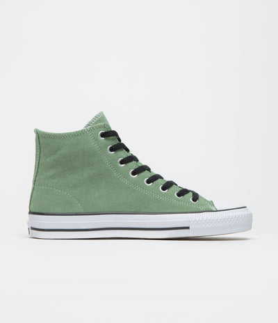 Converse CTAS Pro Hi Shoes in Foothill Green and Black / White